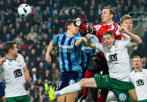 Hammarbys målvakt Ögmundur Kristinsson och Birkir Már