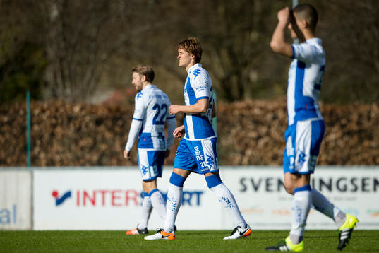 IFK Göteborgs Adam Johansson, Thomas Rogne och Mauricio