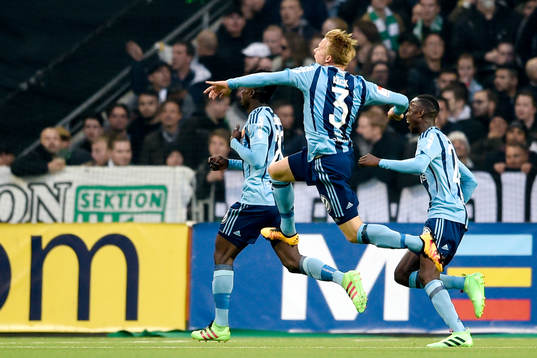 Djurgårdens Sam Johnson jublar