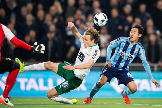 Hammarbys Fredrik Torsteinbö och Djurgårdens Seon-Min Moon