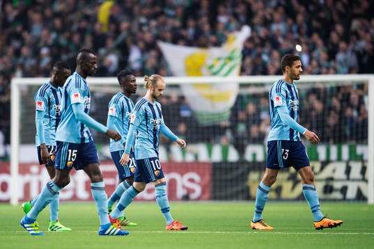 Djurgårdens spelare deppar
