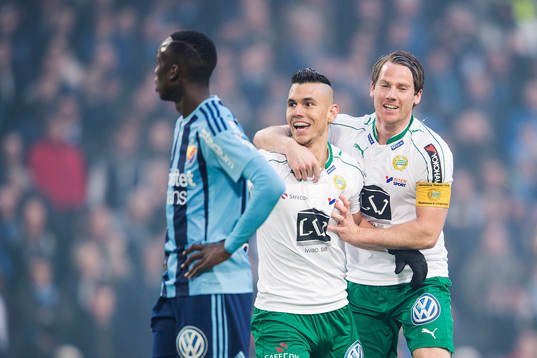 Hammarbys Alexssander Medeiros de Azeredo gör 0-1 och