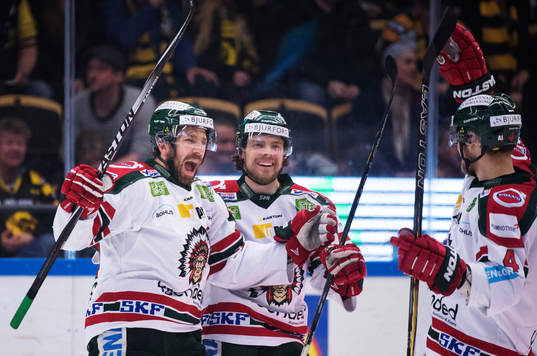 Frölundas Joel Lundqvist, Mats Rosseli Olsen och Jacob