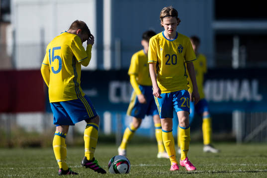 Sveriges Bilal Smajic och Oscar Pettersson deppar