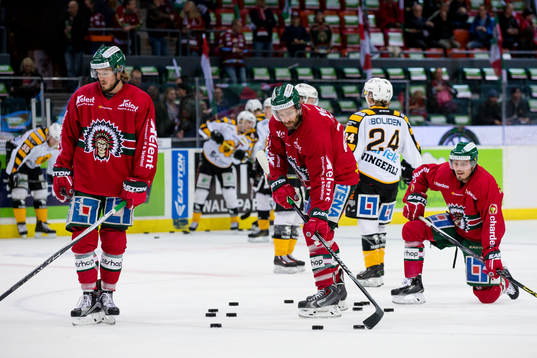 Frölundas Sebastian Stålberg, Joel Lundqvist och Andreas