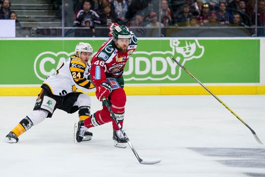Skellefteås Andreas Wingerli tappar klubban