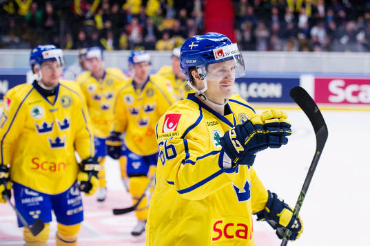 Sveriges Marcus Sörensen jublar