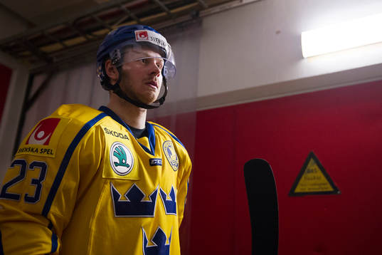 Sveriges Lucas Wallmark  i spelargången