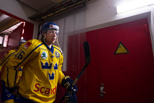 Sveriges Filip Sandberg i spelargången