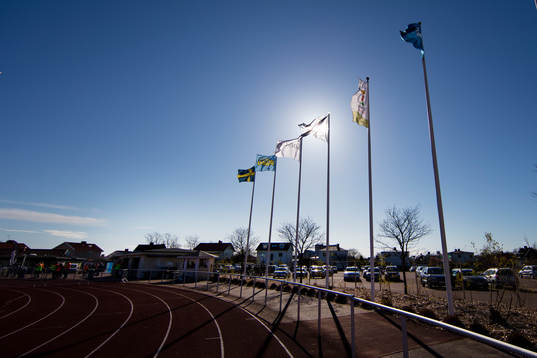 Flaggstänger på Falkenbergs idrottsplats