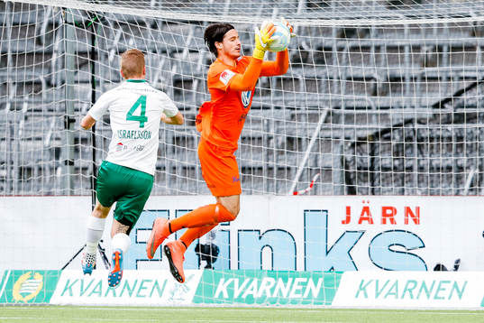 Jönköpings målvakt Damir Mehic  och Hammarbys Erik
