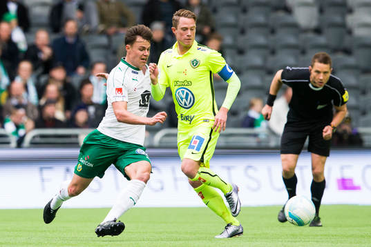Hammarbys Melker Hallberg och Jönköpings Tommy Thelin