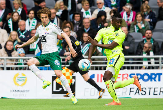Hammarbys Fredrik Torsteinbö och Jönköpings Moses Ogbu
