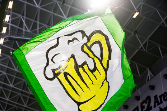 En flagga med en ölsejel på