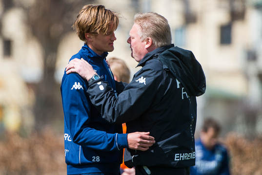 Thomas Rogne och tränare Jörgen Lennartsson
