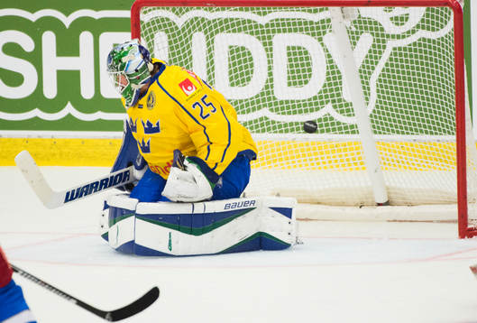 Sveriges målvakt Jacob Markström släpper in 0-2 gjort av