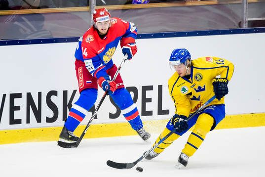 Rysslands Viktor Tikhonov och Sveriges Filip Sandberg