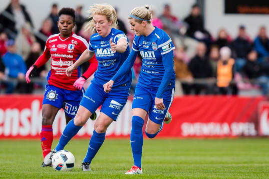Eskilstunas Mimmi Larsson  och Olivia Schough