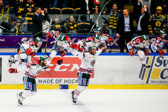 Frölundas Joel Lundqvist jublar