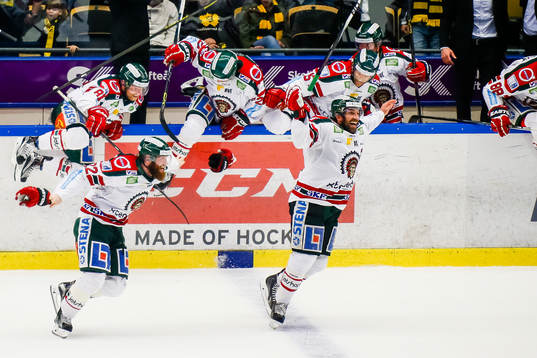 Frölundas Joel Lundqvist jublar