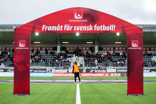 En Svenska Spel portal innan fotbollsmatchen i Allsvenskan