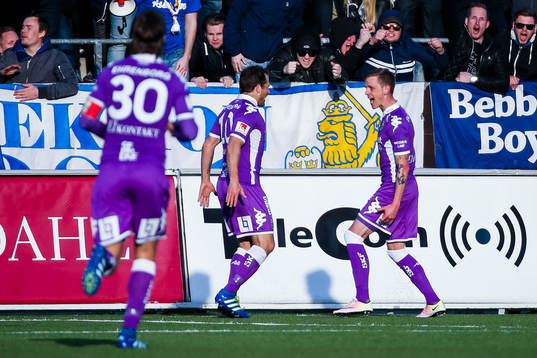 IFK Göteborgs Tobias Hysén och Sören Rieks jublar