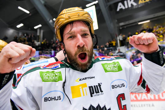 Frölundas Joel Lundqvist  jublar