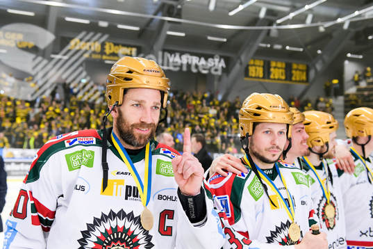Frölundas Joel Lundqvist jublar