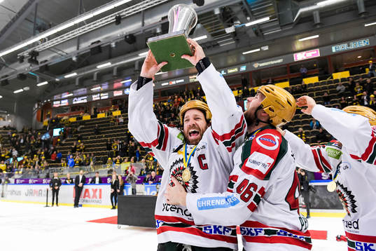 Frölundas Joel Lundqvist jublar
