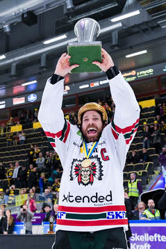 Frölundas Joel Lundqvist jublar