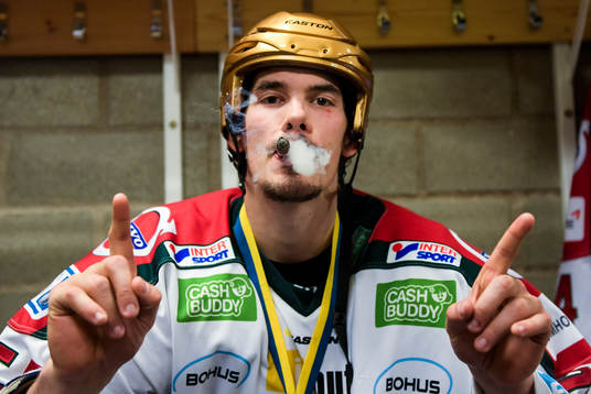 Frölundas Oliver Lauridsen jublar