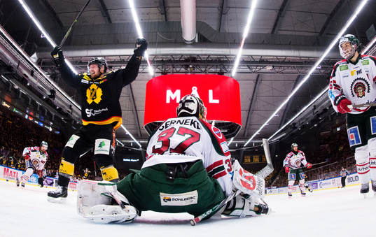 Skellefteås Martin Lundberg jublar när 1-3-reduceringen