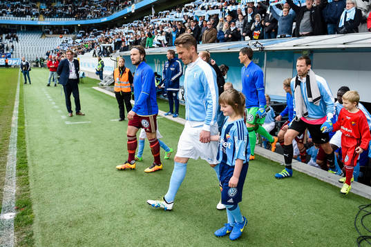 Malmö FFs Markus Rosenberg före fotbollsmatchen i