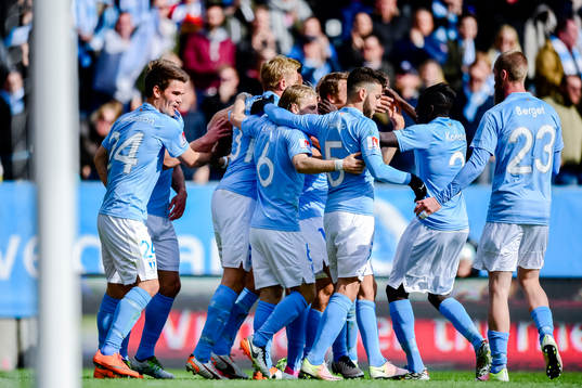 Malmö FFs spelare jublar