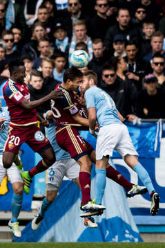 Djurgårdens Mathias Ranegie och Malmö FFs Rasmus