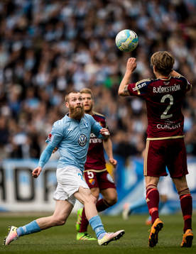 Malmö FFs Jo Inge Berget och Djurgårdens Tim Björkström
