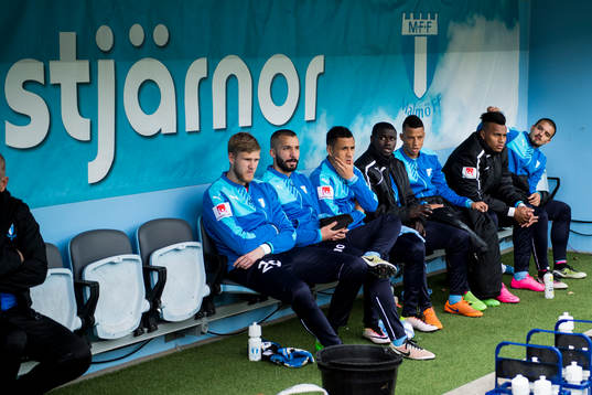 Malmö FFs målvakt Fredrik Andersson, Guillermo Molins,