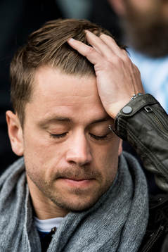 Malmö FFs Kari Arnason deppar på läktaren