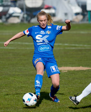 Sunnanås Christine Tjärnlund  fotbollsmatchen i Elitettan