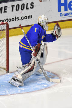 Sveriges målvakt Filip Gustavsson