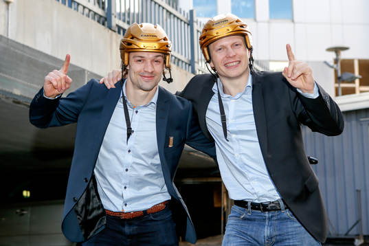 Frölundas Patrik Carlsson och Ryan Lasch