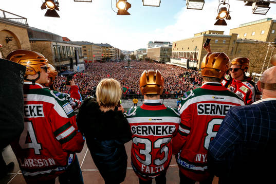 Frölundas Jacob Larsson, Elias Fälth och John Nyberg