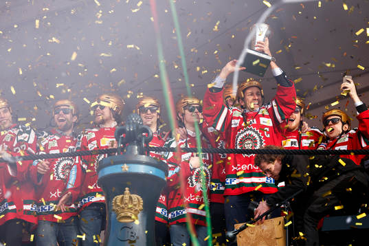 Frölundas Joel Lundqvist jublar