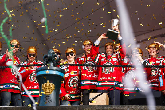 Frölundas Joel Lundqvist jublar