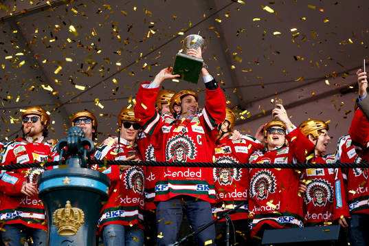 Frölundas Joel Lundqvist jublar