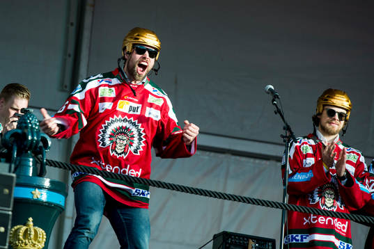 Frölundas Christoffer Persson jublar