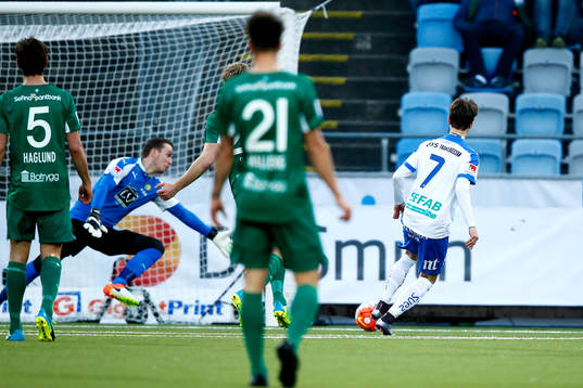 Norrköpings Andreas Blomqvist gör 2-1 bakom Hammarbys