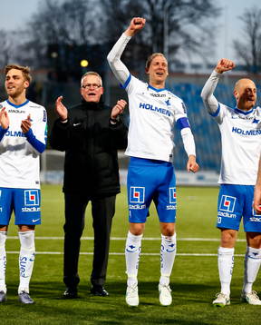 Norrköpings tränare Jan Andersson och Andreas Johansson