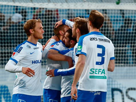 Norrköpings spelare jublar