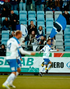 Norrköpings Andreas Johansson och Andreas Blomqvist jublar
